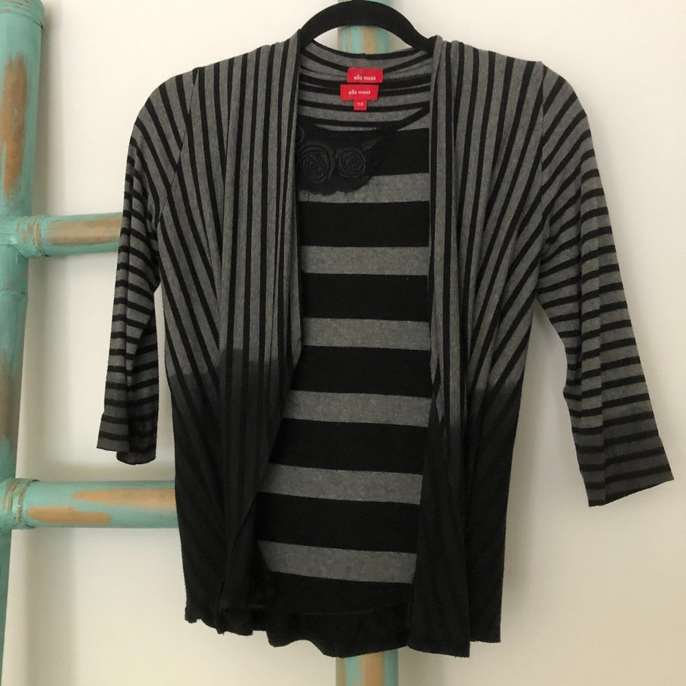 Ella Moss Top and Cardigan Set